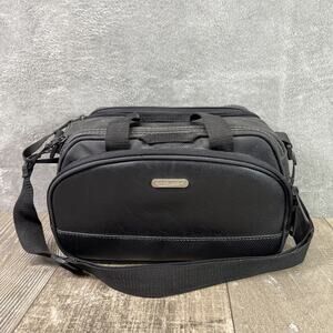 Vintage Case Logic Leather Camera Bag W/handle And Ajustable Strap